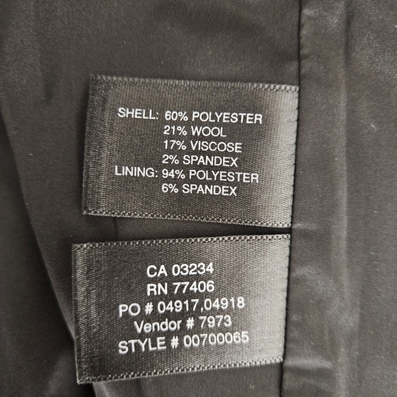 Club Monaco Blazer Wool Gray Pinstripe Long Sleeve 1 Button Career Jacket 4 - Picture 6 of 7